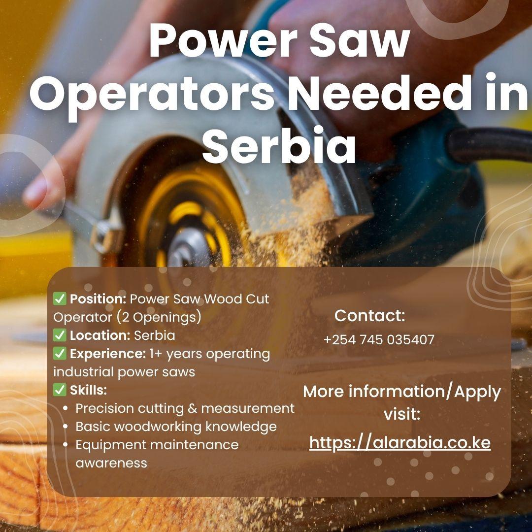 Power Saw Operators Needed in Serbia