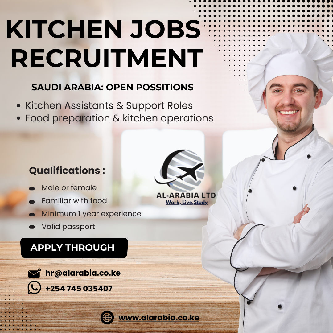 Saudi Arabia Kitchen Jobs | Apply Through Al Arabia Staffing Limited